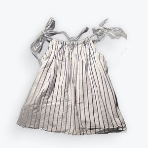 Blue & White Stripe Tie Top Shirt. Size Small. Soprano